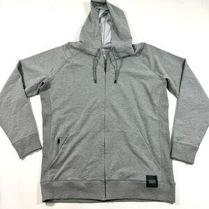 Saxx Downtime Hoodie Sweatshirt Grey Full Zip Hooded